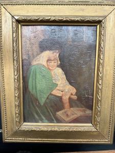 Dipinto mamma con bimba